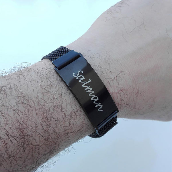Name Bracelet Unisex Magnetic Strap