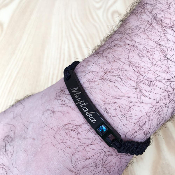 Name Engraved Bracelet Unisex | Adjustable Band