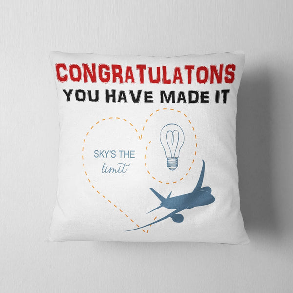 Made It Congratulations Cushion