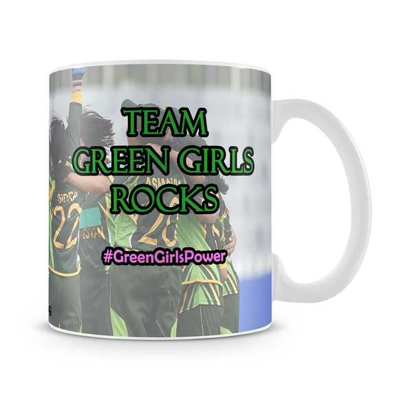 Green Girls Rock Mug