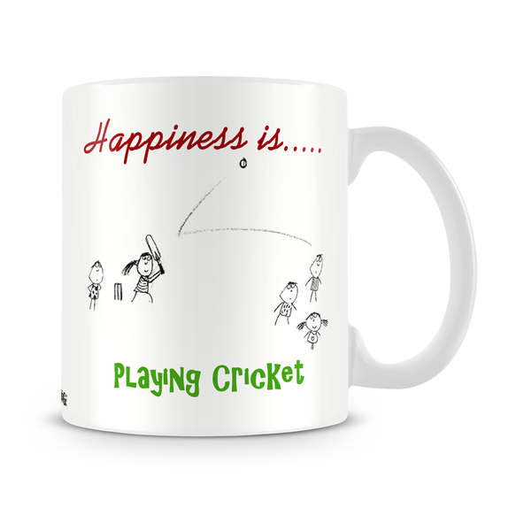 Happiness Is Playing Cricket Mug