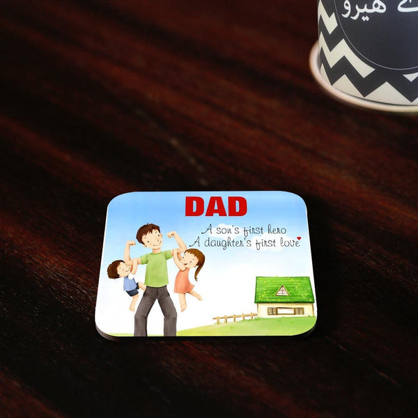 Son's Hero Daughter Love Coaster