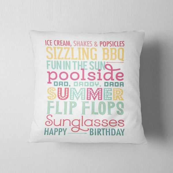 Summer Birthday Cushion