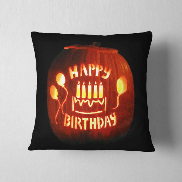 October Birthday Halloween Theme Cushion