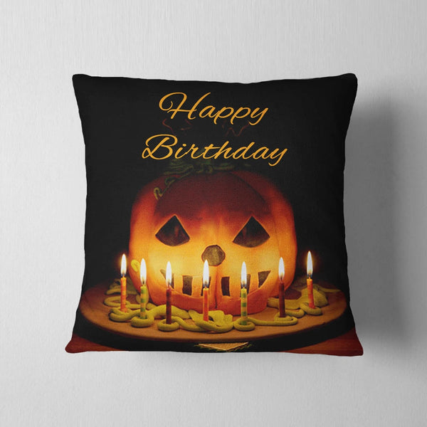 October Birthday Halloween Cushion