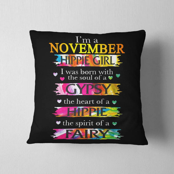 November Hippie Girl Cushion