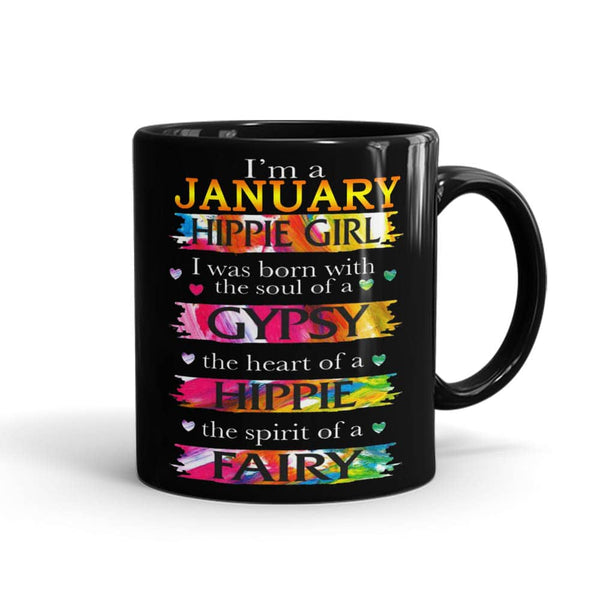 January Hippie Girl Mug