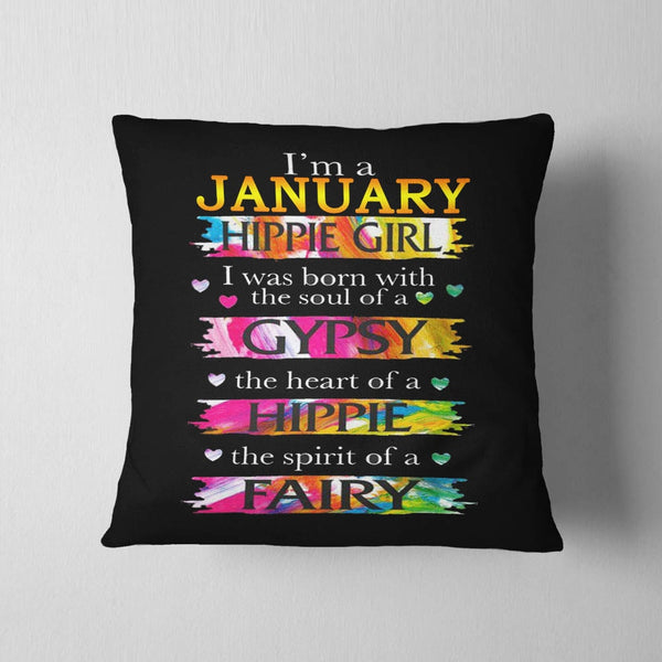 January Hippie Girl Cushion