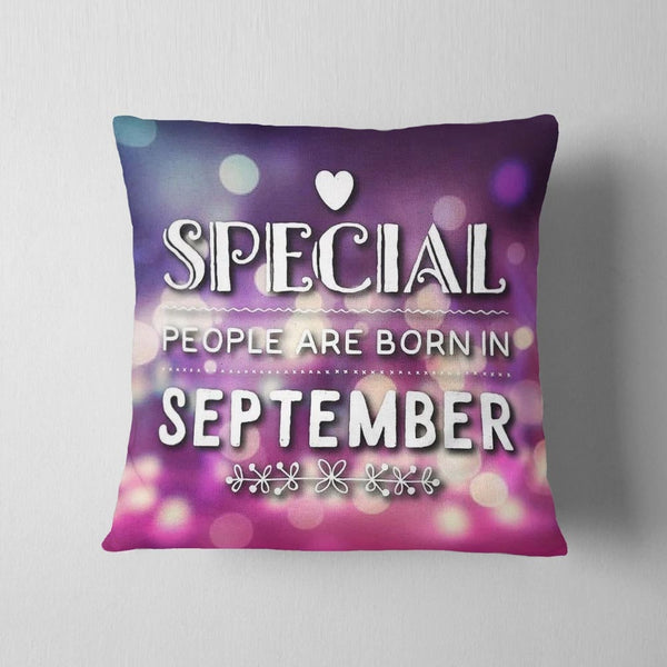 Born In September Cushion