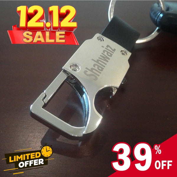 Name Metal Keychain With Bottle Opener, Torch &amp; Hook