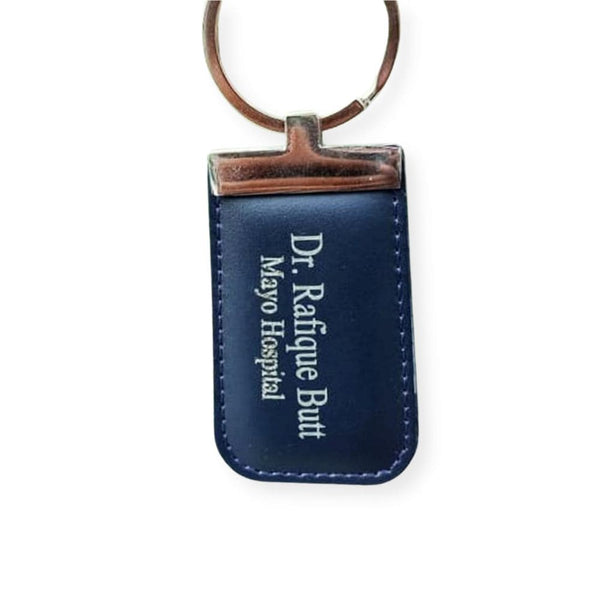 Leather Keychain Name Engraved