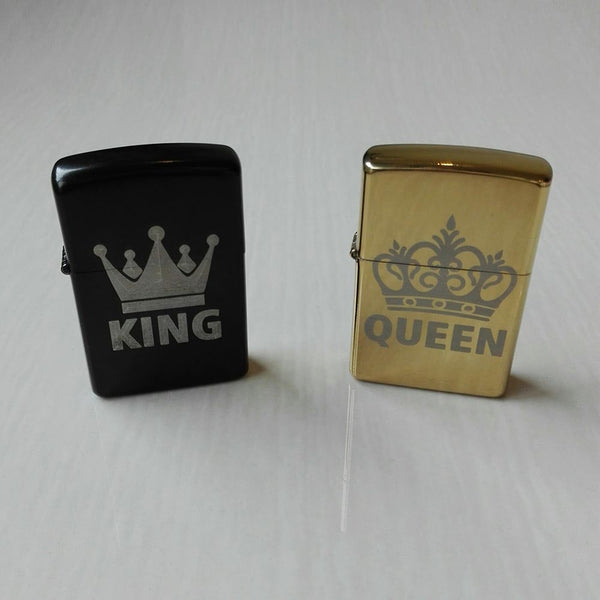 King & Queen NAME Lighters Pair