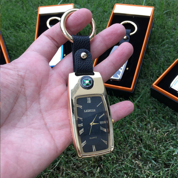 Watch Gadget With Lighter, Torch, Compass &amp; Keychain