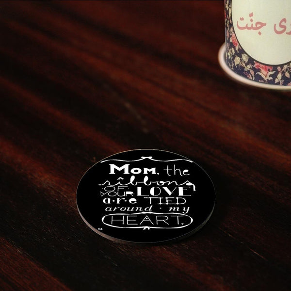 Mom Ribbons Of Love Coaster