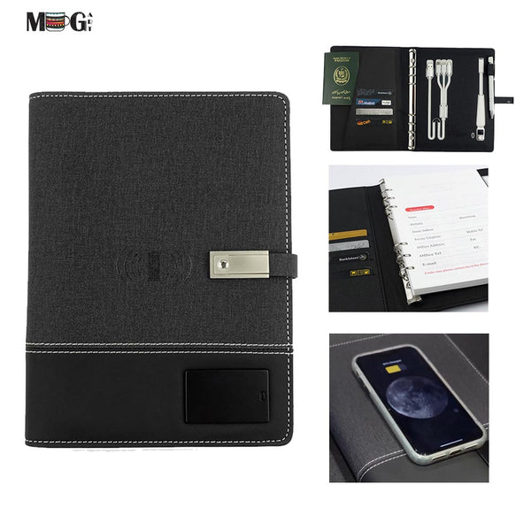 Smart Diary With Wireless Power Bank | 64GB USB Drive | Lamp | Passport Pocket