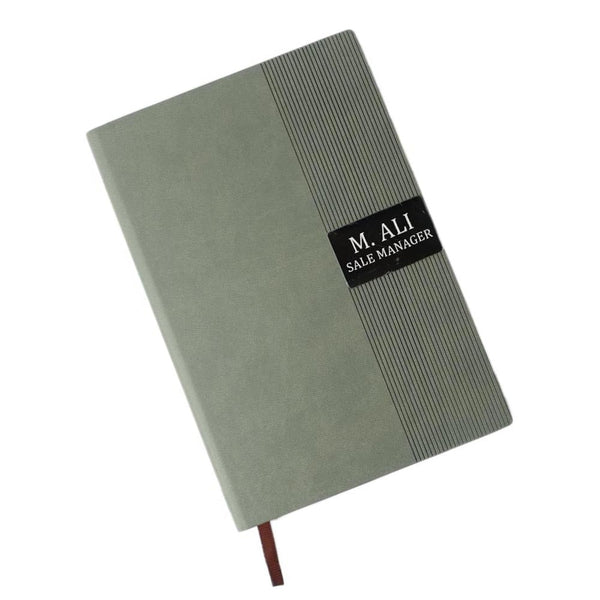 Leatherette Lines Pattern Executive Diary Name Engraved