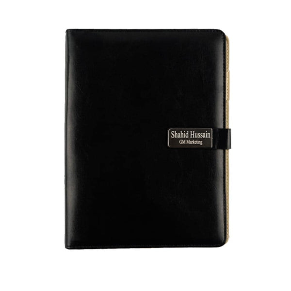 Leatherette Executive Journal Diary With Magnetic Closing, Pen Holder &amp; Cards Holders | Name Engraved