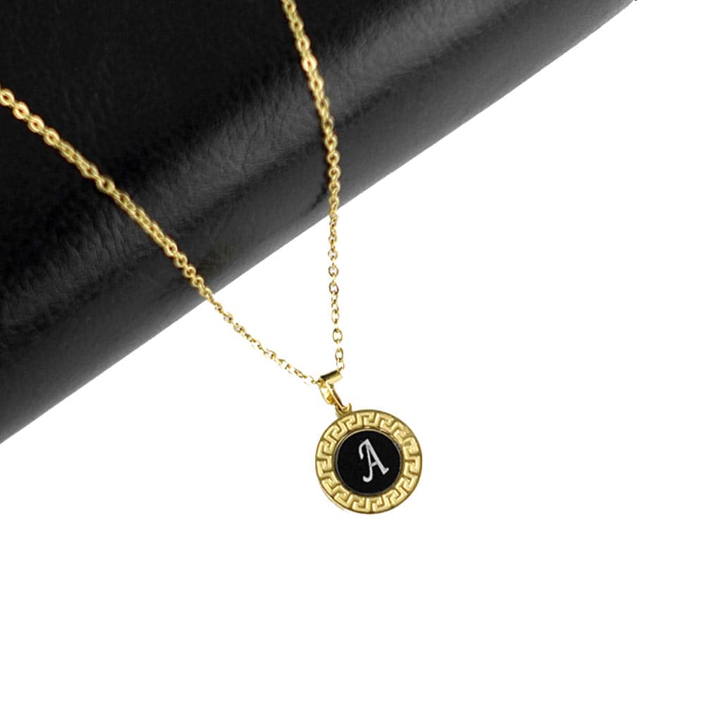 Versace Initial Premium Versace Style Necklace Initial Engraved – MugArt