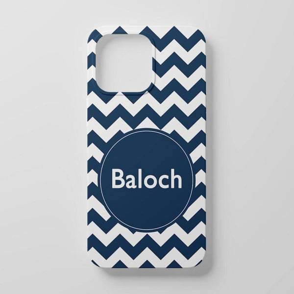 Name Mobile Cover Linear Pattern