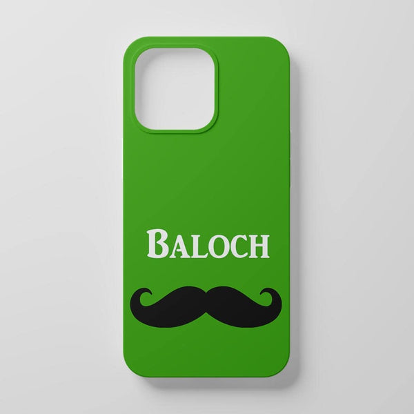 Name Mustache Mobile Cover Green