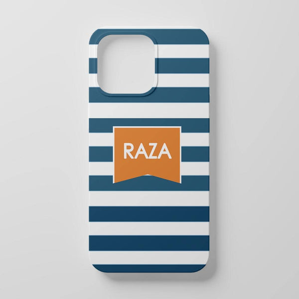 Stripes Name Mobile Cover