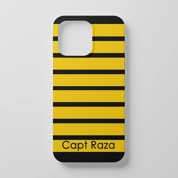 Pilot Stripes Name Mobile Cover