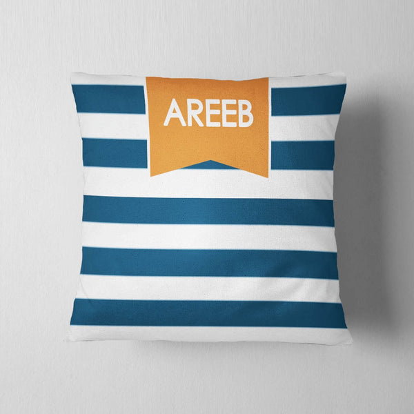 Stripes Name Cushion – Customizable