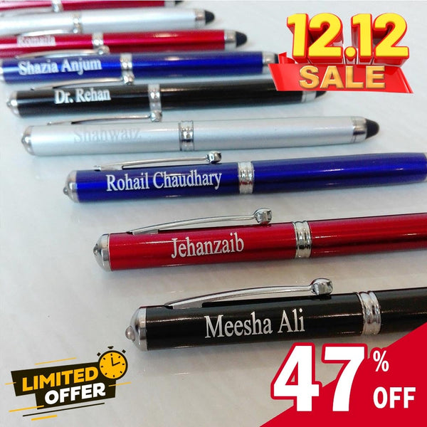 Laser Pointer Pen With LED Flashlight &amp; Stylus
