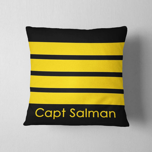 Pilot Stripes Name Cushion