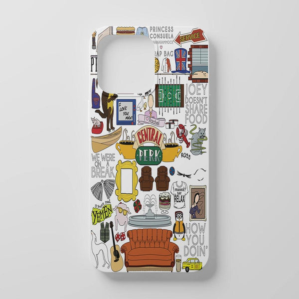 Friends White Theme Mobile Cover