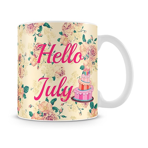 Hello July Birthday Mug