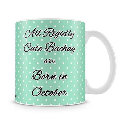 Cute Bachay Born In October Mug