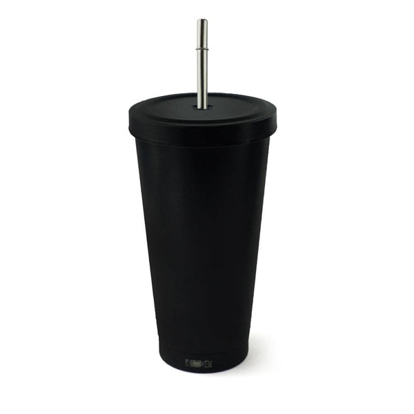 Stainless Steel Travel Mug With Lid & Steel Straw | 500ml
