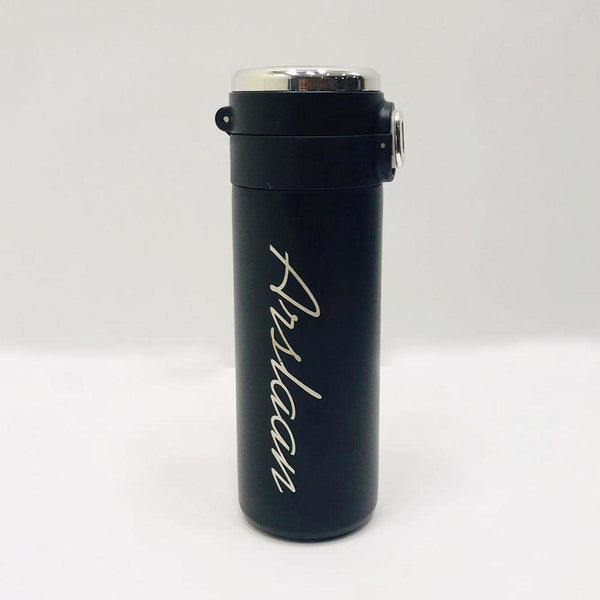 Name FLIP Top With Lock Lid Sports Temperature Display Bottle - 420ml