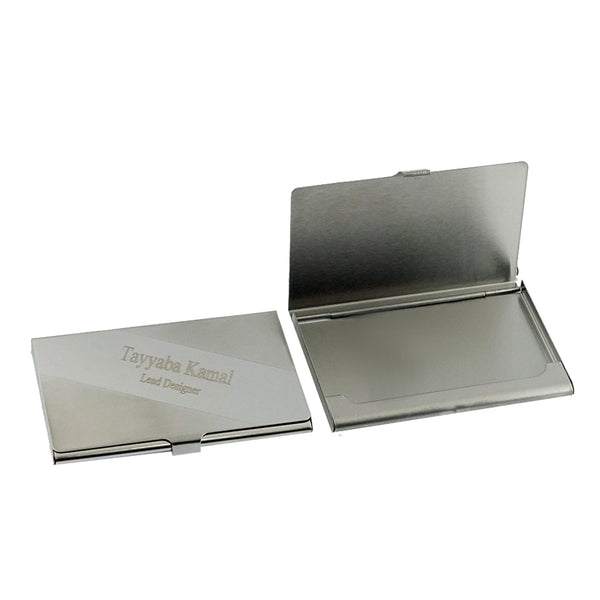 Premium Metallic Cards Holder Name Engraved