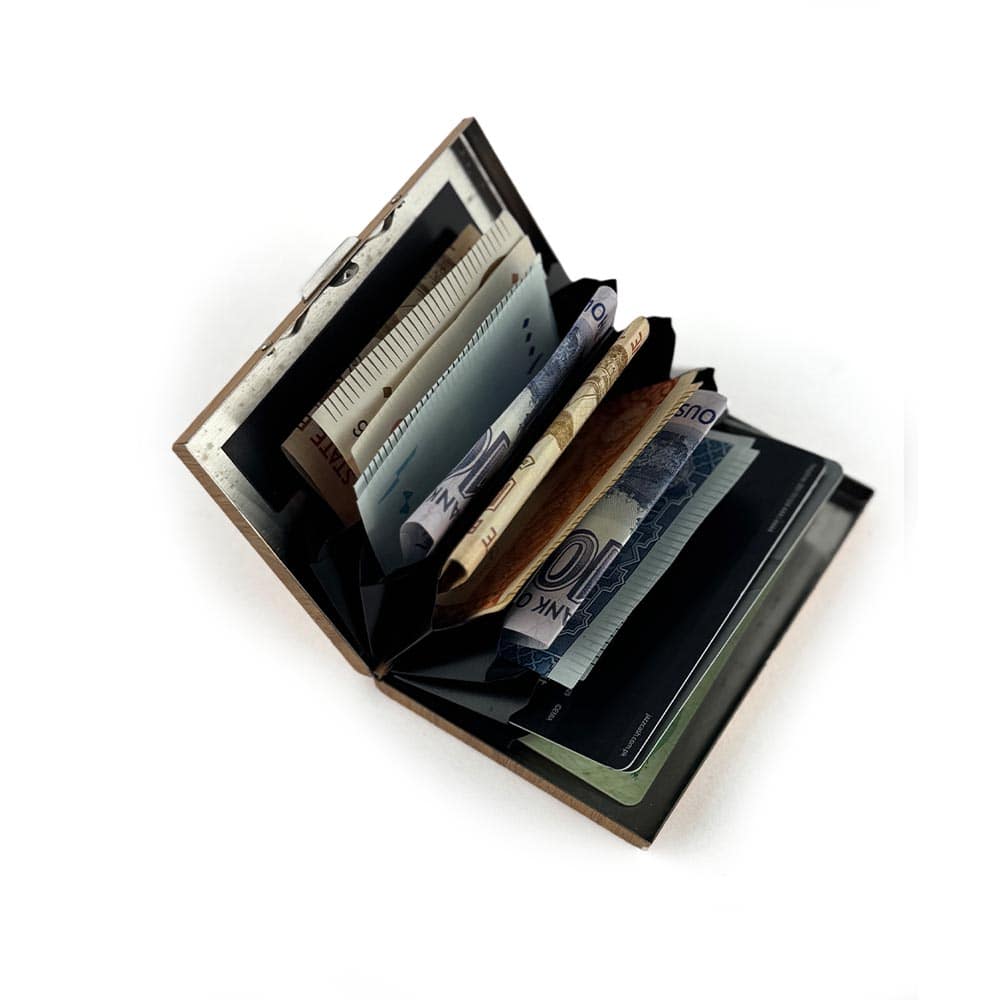 Briefcase Style Luxury Metal Card Holder Wallet RFID Blocking – MugArt