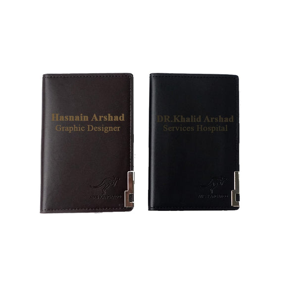 Leatherette Wallet Name Engraved