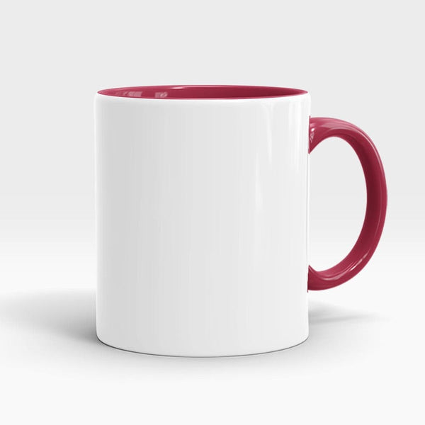 Maroon Handle & Inner Mug - Customized