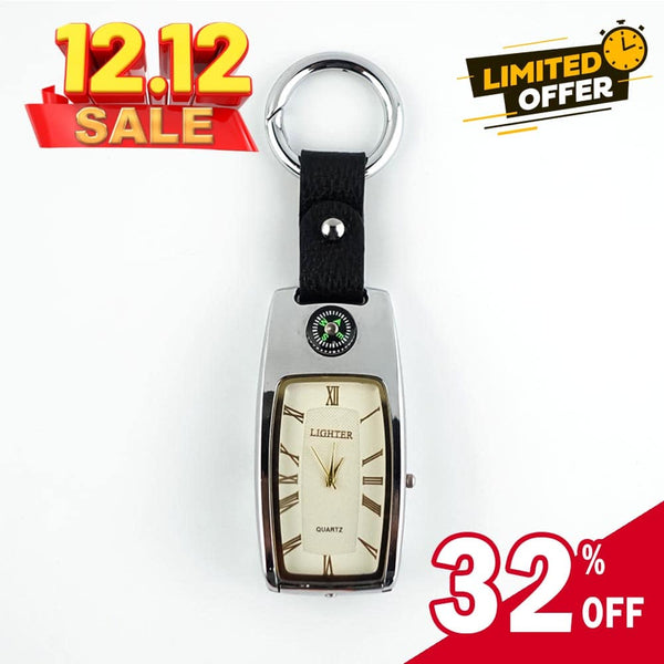 Watch Gadget With Lighter, Torch, Compass &amp; Keychain